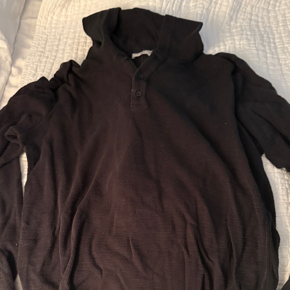 Vince Men's Black Long Sleeve Pullover
